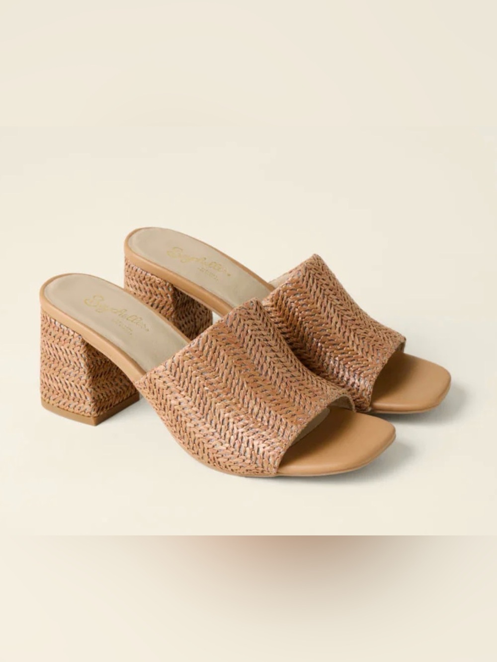 Seychelles Adapt Raffia Slides Tan Size 9